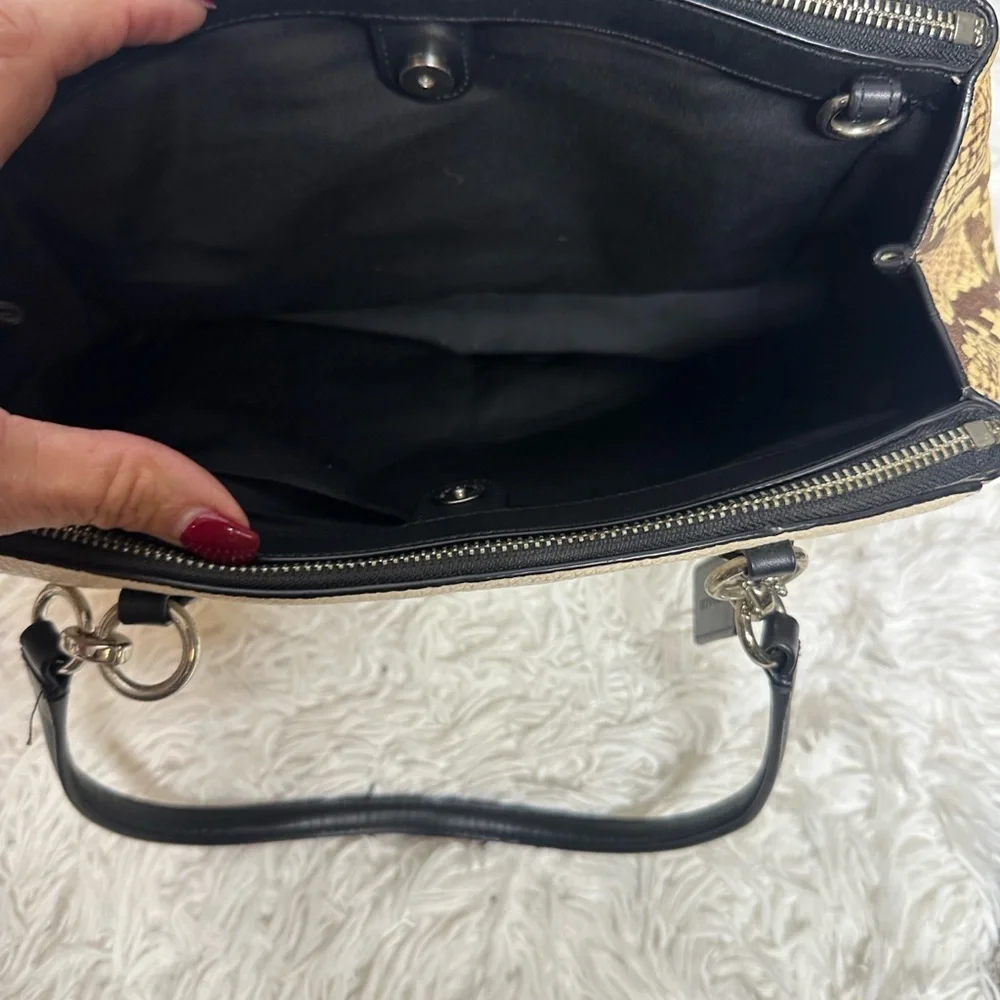 Coach Christie Snake embossed leather satchel